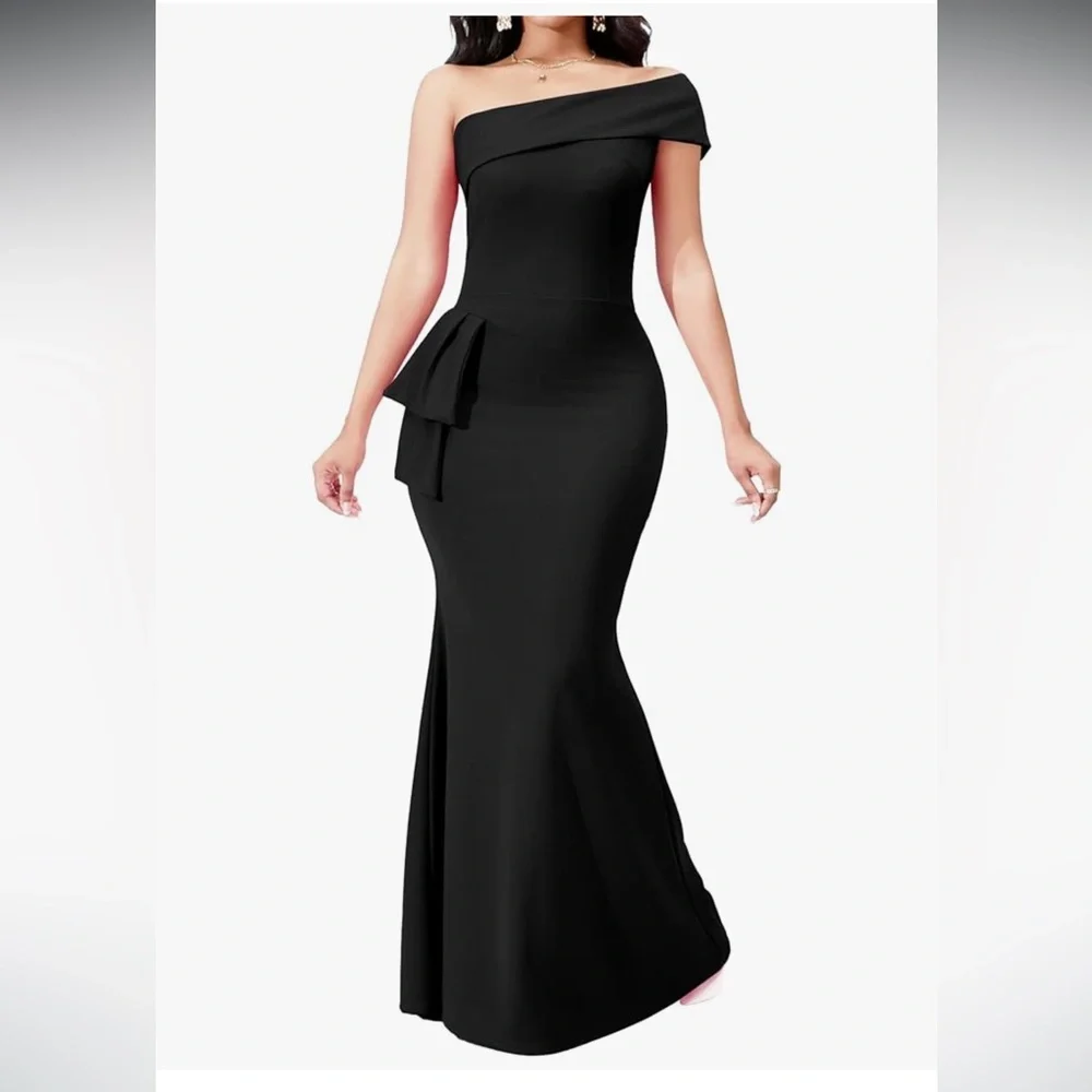 🆕Women Bodycon Long Maxi Sexy Floor Length Mermaid Dress in Chocolate Brown - Picture 6 of 10